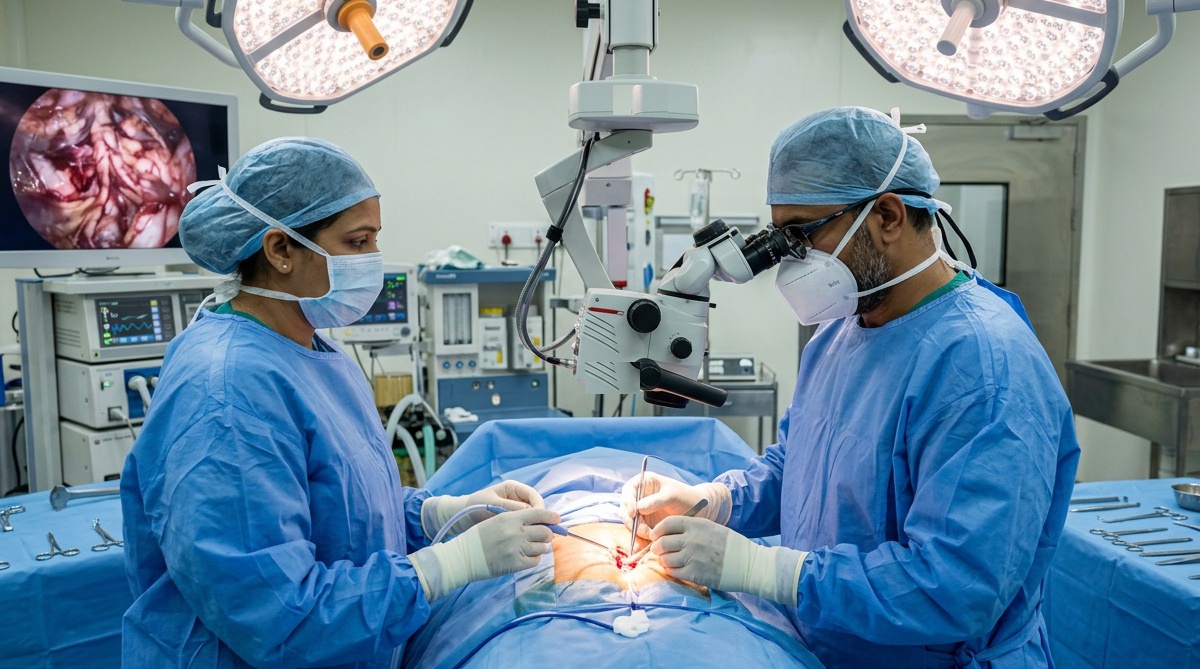 Microsurgical craniovertebral junction and Chiari decompression performed under surgical microscope